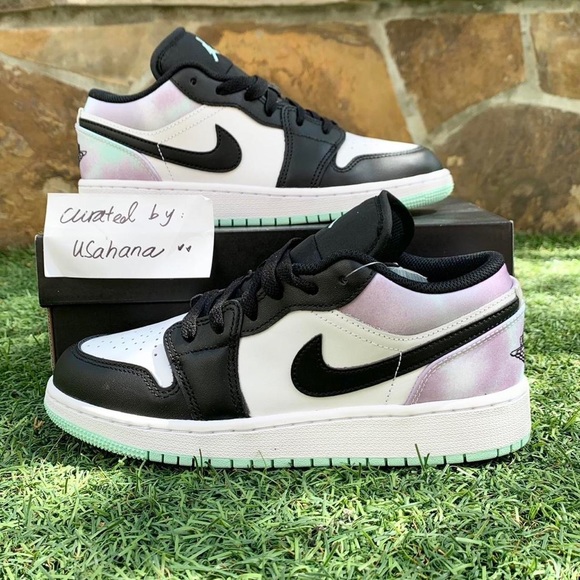 Nike Air Jordan 1 retro low white black mint shoes - Picture 2 of 4